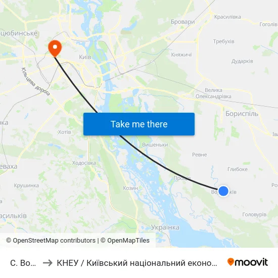 С. Вороньків to КНЕУ / Київський національний економічний університет ім. В. Гетьмана map