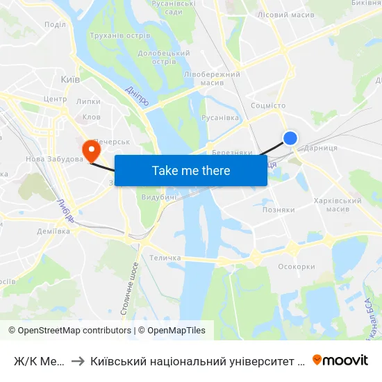 Ж/К Мега-Сiтi to Київський національний університет культури і мистецтв map