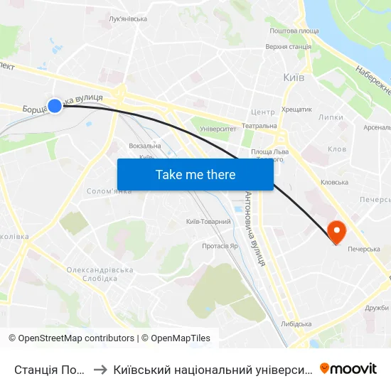 Станція Політехнічна to Київський національний університет культури і мистецтв map