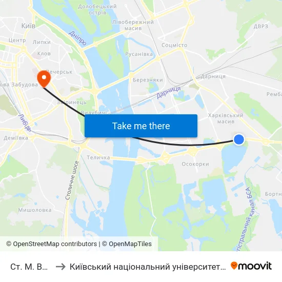 Ст. М. Вирлиця to Київський національний університет культури і мистецтв map