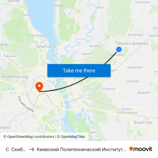 С. Скибин to Киевский Политехнический Институт КПИ map