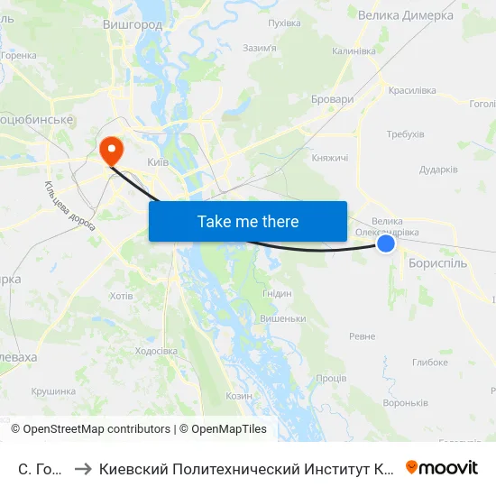 С. Гора to Киевский Политехнический Институт КПИ map