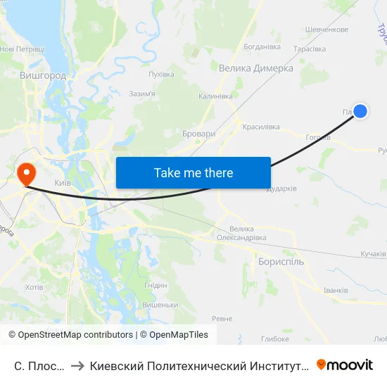 С. Плоске to Киевский Политехнический Институт КПИ map