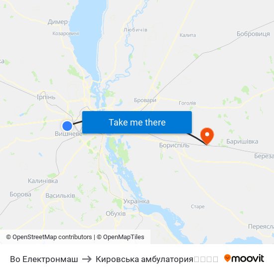 Во Електронмаш to Кировська амбулатория💉💊🚑🏥 map
