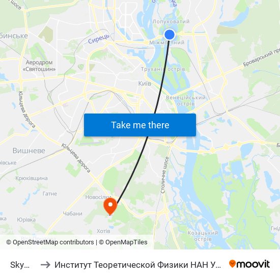 Skymall to Институт Теоретической Физики НАН Украины map