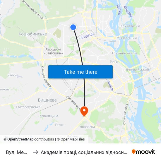 Вул. Межова to Академія праці, соціальних відносин і туризму map