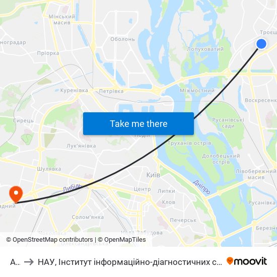 Атс to НАУ, Інститут інформаційно-діагностичних систем 11 корпус map