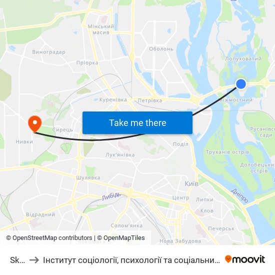 Skymall to Інститут соціології, психології та соціальних комунікацій НПУ ім. М.П. Драгоманова map