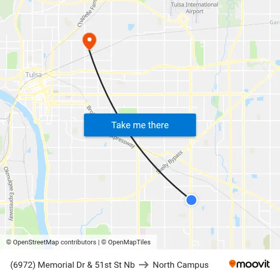 (6972) Memorial Dr & 51st St Nb to North Campus map