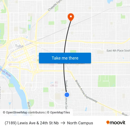 (7189) Lewis Ave & 24th St Nb to North Campus map