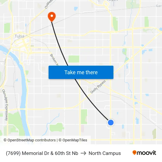 (7699) Memorial Dr & 60th St Nb to North Campus map