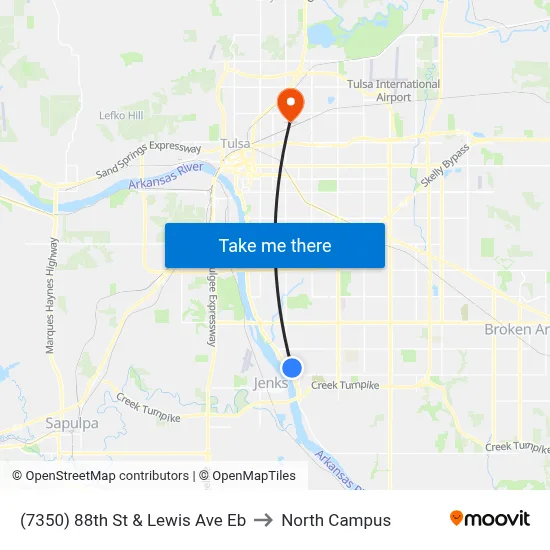 (7350) 88th St & Lewis Ave Eb to North Campus map