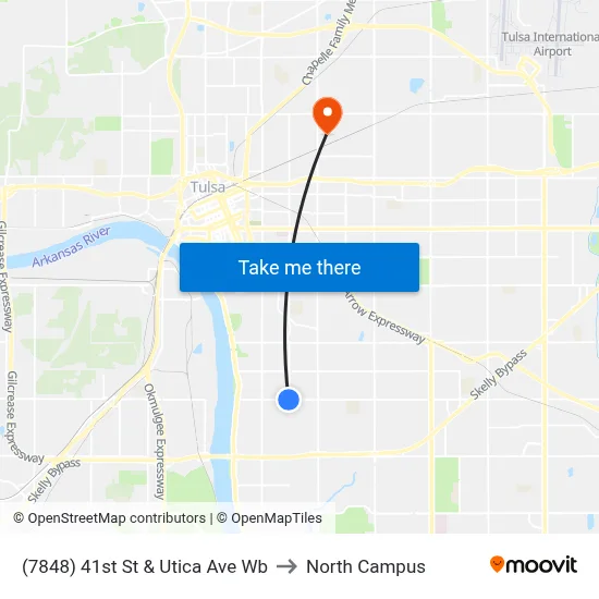 (7848) 41st St & Utica Ave Wb to North Campus map