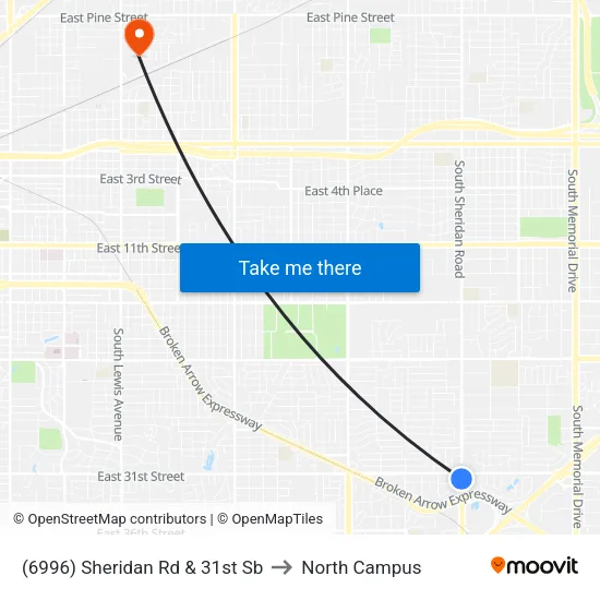 (6996) Sheridan Rd & 31st Sb to North Campus map