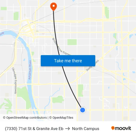 (7330) 71st St & Granite Ave Eb to North Campus map