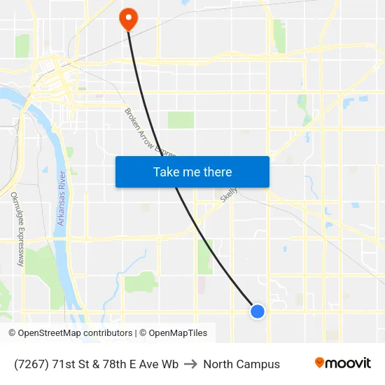 (7267) 71st St & 78th E Ave Wb to North Campus map