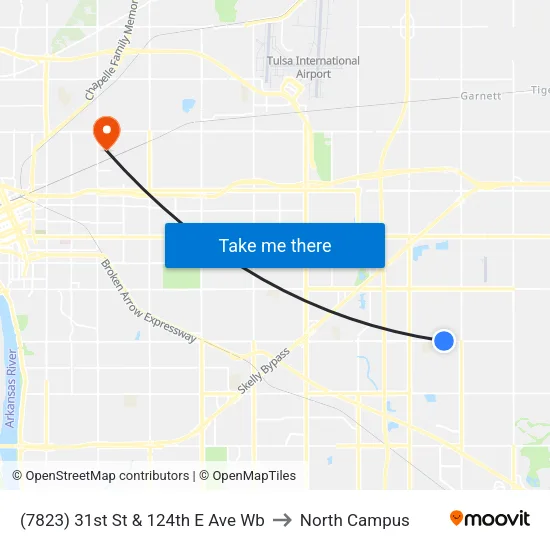 (7823) 31st St & 124th E Ave Wb to North Campus map