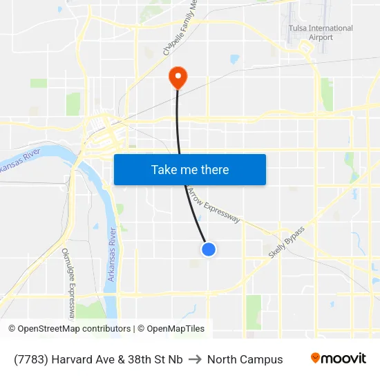 (7783) Harvard Ave & 38th St Nb to North Campus map