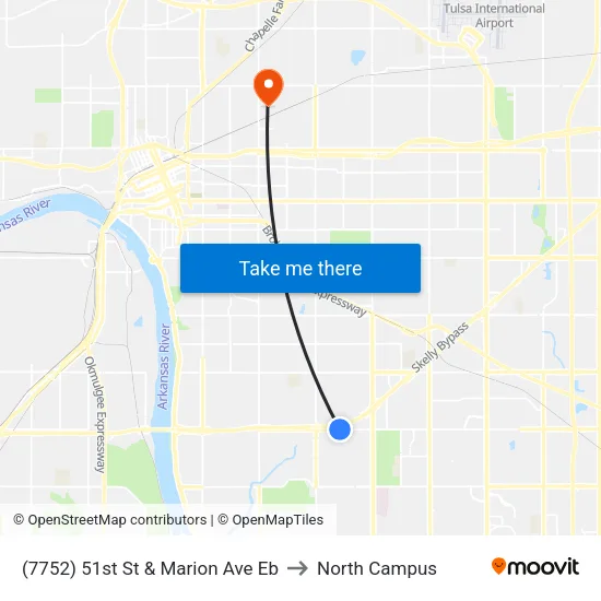 (7752) 51st St & Marion Ave Eb to North Campus map