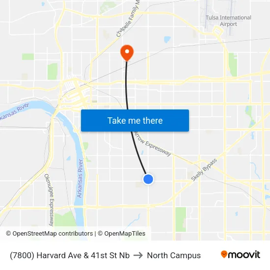 (7800) Harvard Ave & 41st St Nb to North Campus map