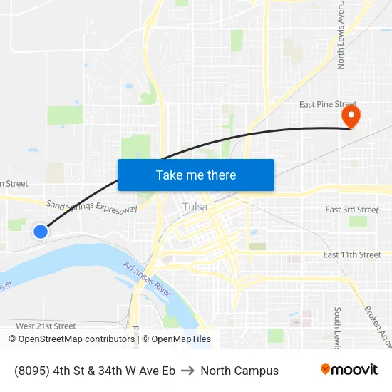 (8095) 4th St & 34th W Ave Eb to North Campus map