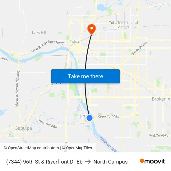 (7344) 96th St & Riverfront Dr Eb to North Campus map