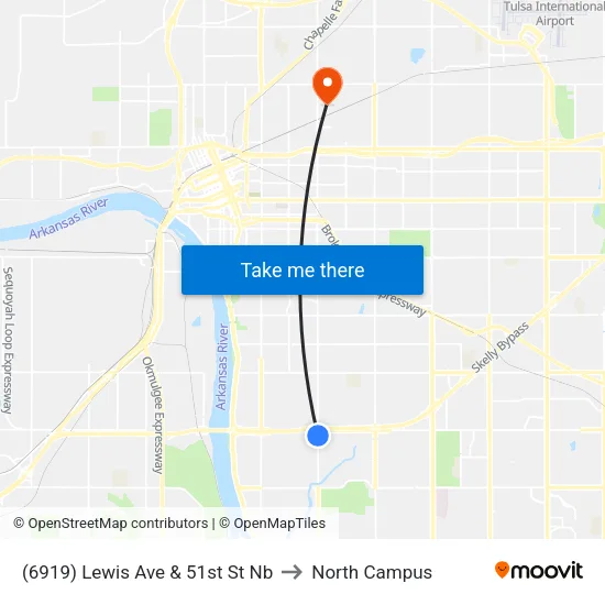(6919) Lewis Ave & 51st St Nb to North Campus map
