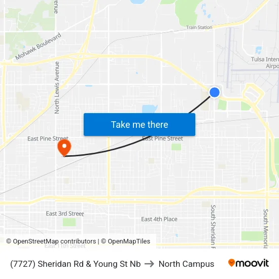 (7727) Sheridan Rd & Young St Nb to North Campus map