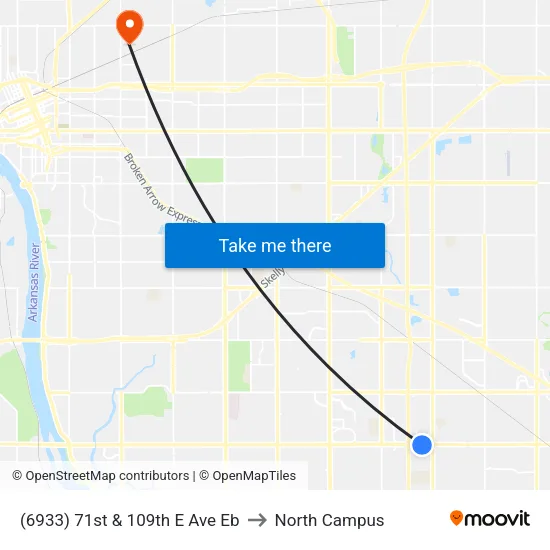 (6933) 71st & 109th E Ave Eb to North Campus map