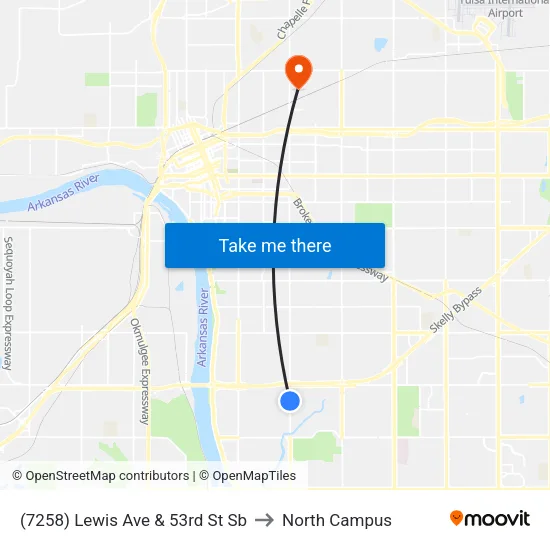 (7258) Lewis Ave & 53rd St Sb to North Campus map