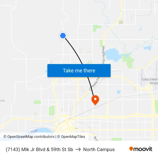 (7143) Mlk Jr Blvd & 59th St Sb to North Campus map