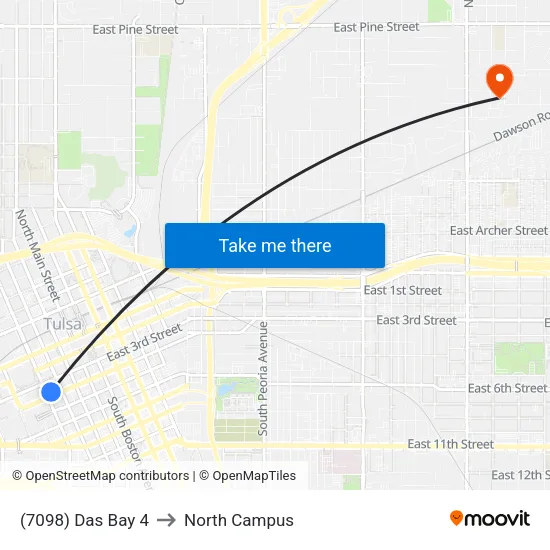 (7098) Das Bay 4 to North Campus map