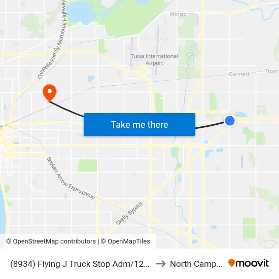 (8934) Flying J Truck Stop Adm/129th to North Campus map
