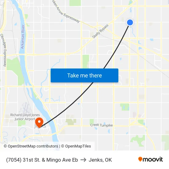 (7054) 31st St. & Mingo Ave Eb to Jenks, OK map