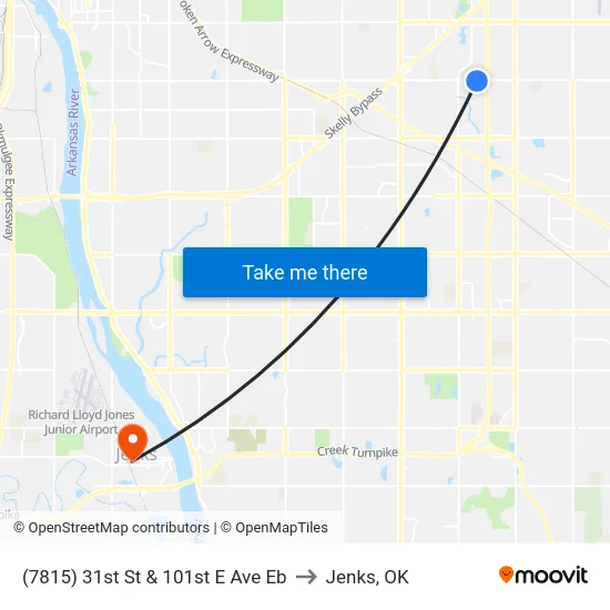 (7815) 31st St & 101st E Ave Eb to Jenks, OK map