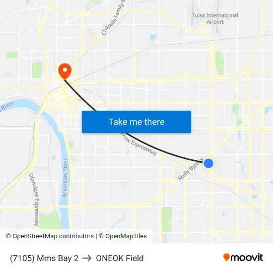 (7105) Mms Bay 2 to ONEOK Field map