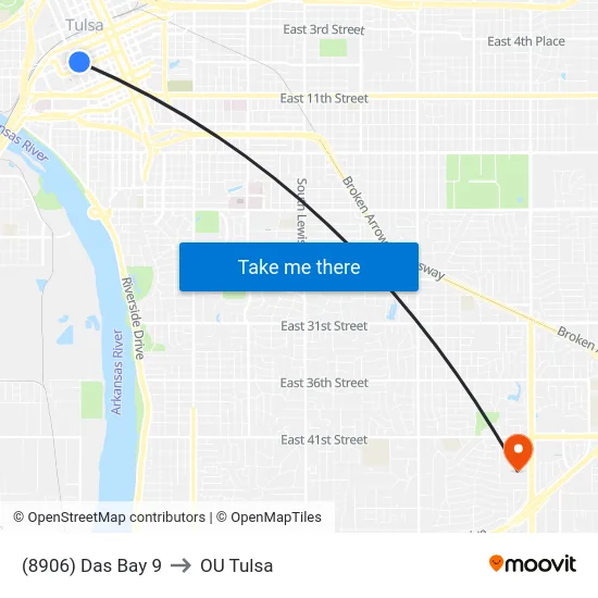 (8906) Das Bay 9 to OU Tulsa map