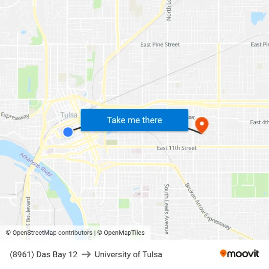 (8961) Das Bay 12 to University of Tulsa map