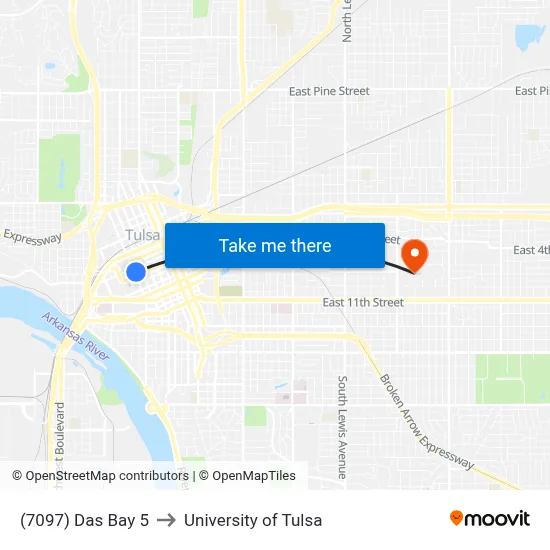 (7097) Das Bay 5 to University of Tulsa map