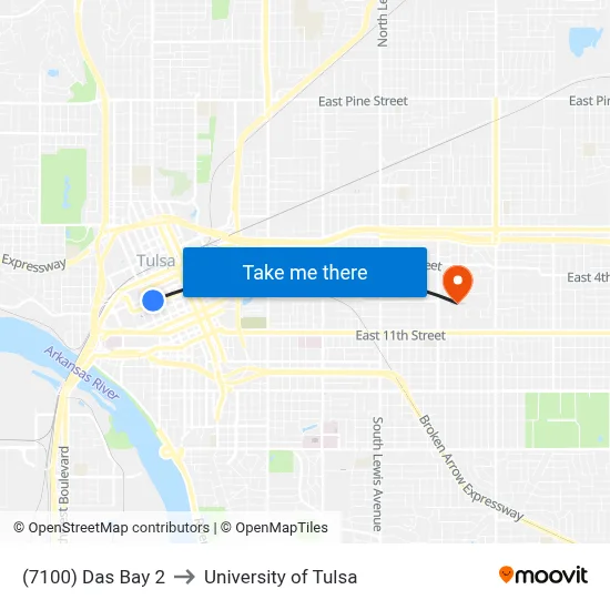 (7100) Das Bay 2 to University of Tulsa map