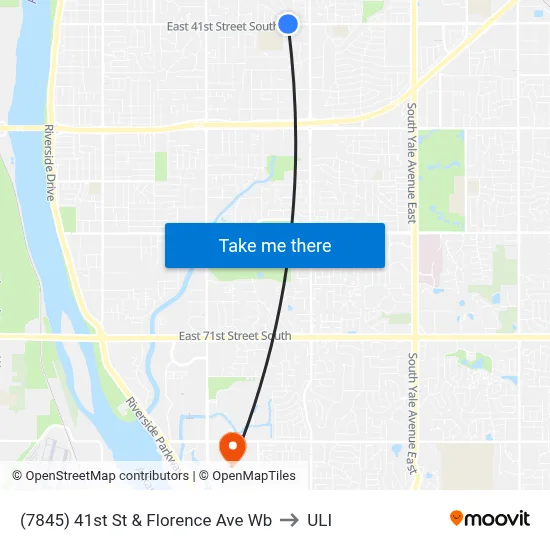 (7845) 41st St & Florence Ave Wb to ULI map