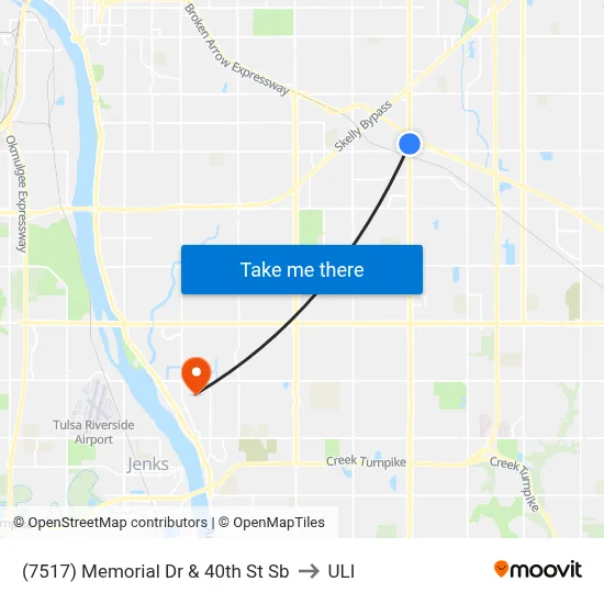 (7517) Memorial Dr & 40th St Sb to ULI map