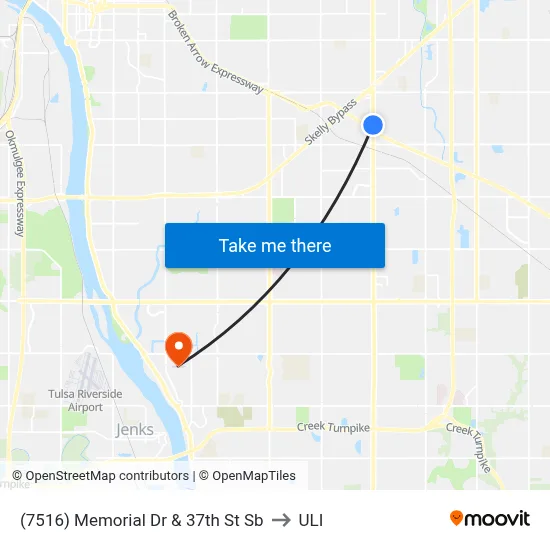 (7516) Memorial Dr &  37th St Sb to ULI map