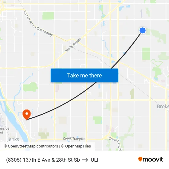 (8305) 137th E Ave & 28th St Sb to ULI map