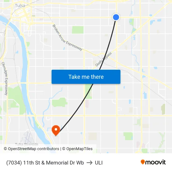 (7034) 11th St & Memorial Dr Wb to ULI map
