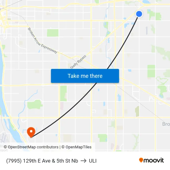 (7995) 129th E Ave & 5th St Nb to ULI map