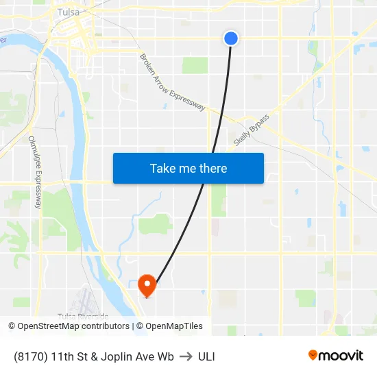 (8170) 11th St & Joplin Ave Wb to ULI map