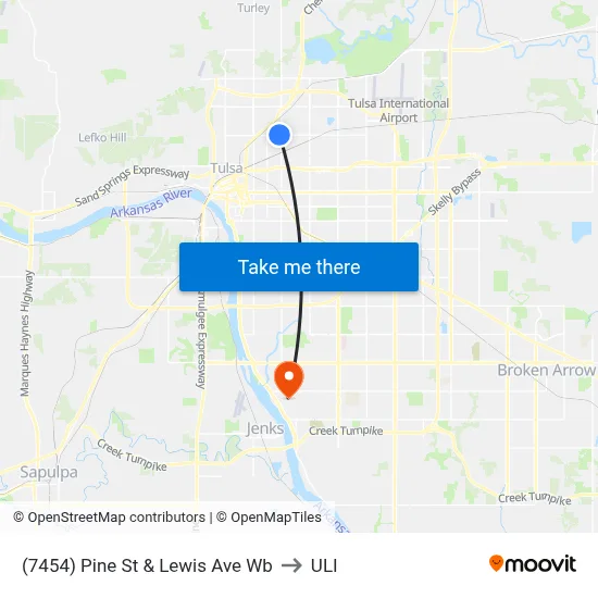 (7454) Pine St & Lewis Ave Wb to ULI map