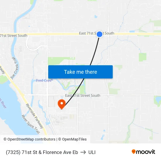 (7325) 71st St & Florence Ave Eb to ULI map