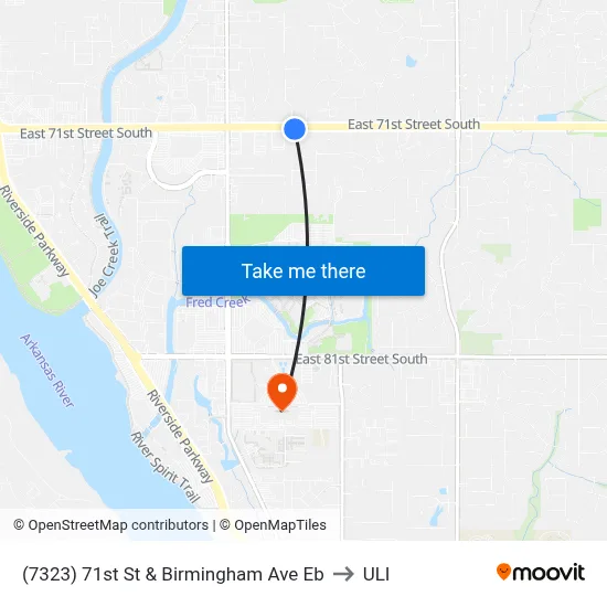 (7323) 71st St & Birmingham Ave Eb to ULI map